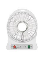 Mini Ventilador Portátil Mesa Usb Com 3 Velocidades Potente Branco