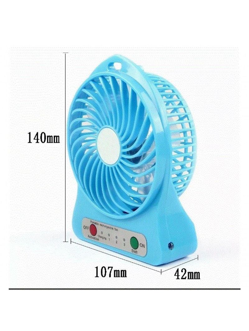 Mini Ventilador Portátil Mesa Usb Com 3 Velocidades Potente Branco