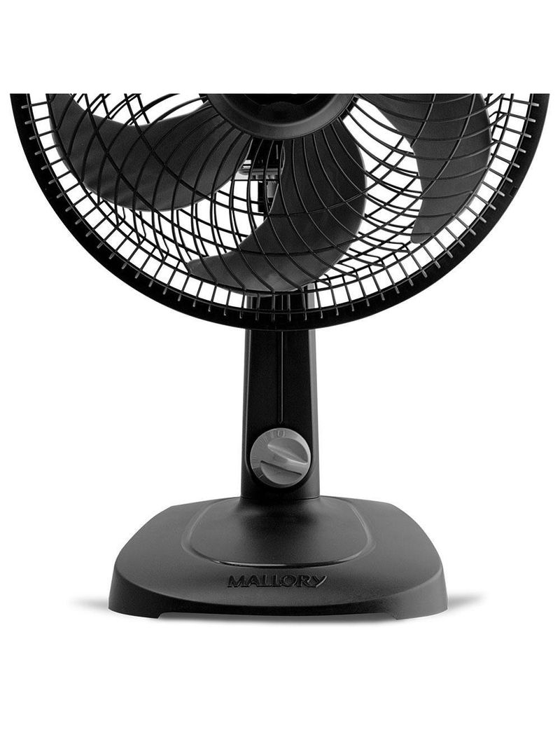 Ventilador De Mesa 30cm Turbo Compact Mallory Preto 110V