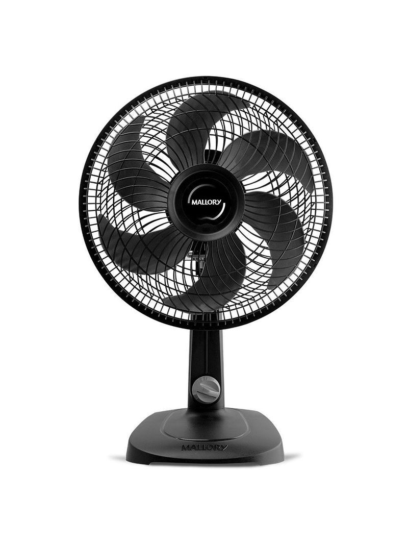 Ventilador De Mesa 30cm Turbo Compact Mallory Preto 110V