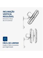 Ventilador De Parede Turbo 50cm Pro 5 Pás Mondial Preto 150W NVP-PRO-50 110V