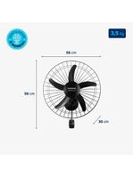 Ventilador De Parede Turbo 50cm Pro 5 Pás Mondial Preto 150W NVP-PRO-50 110V