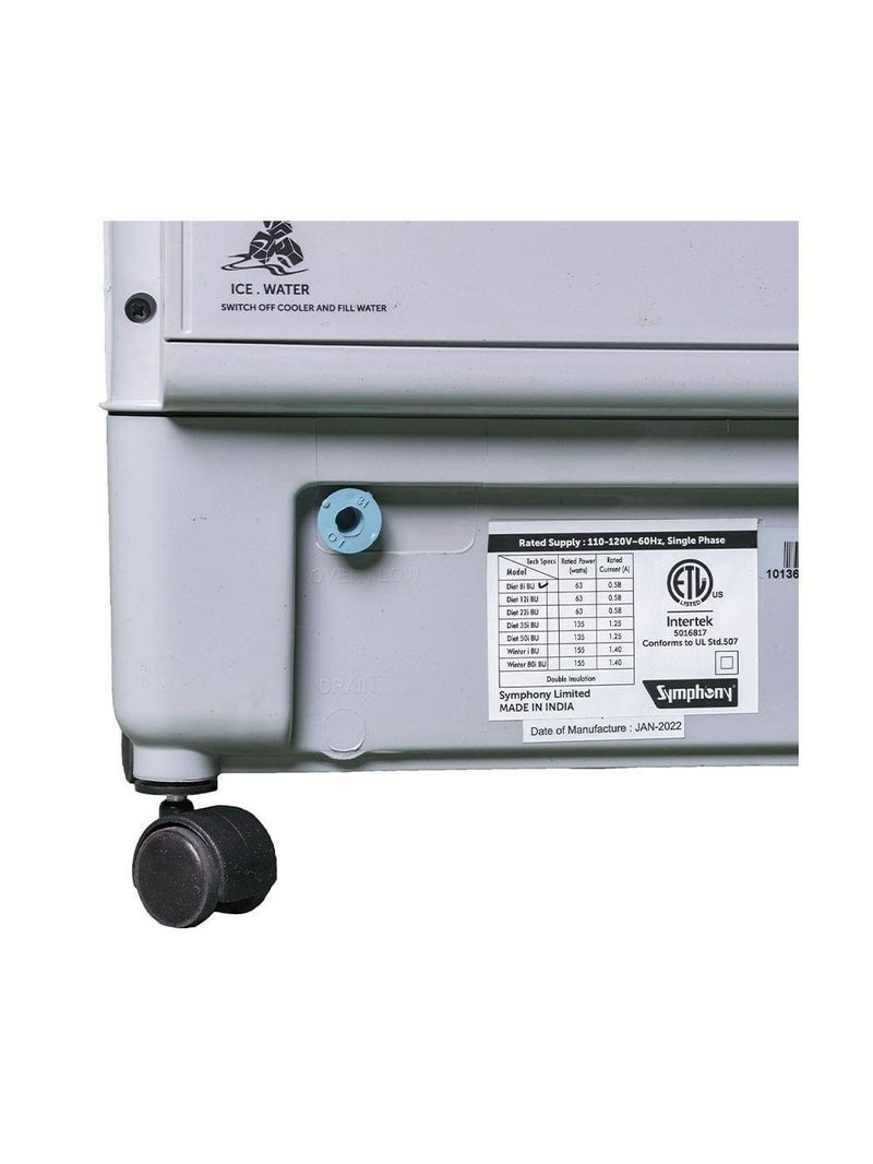 Climatizador Evaporativo Portátil 12L Symphony - Cinza 220V