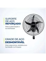 Ventilador De Parede Mondial 50cm Nvp-pro-50 220v Preto 220v