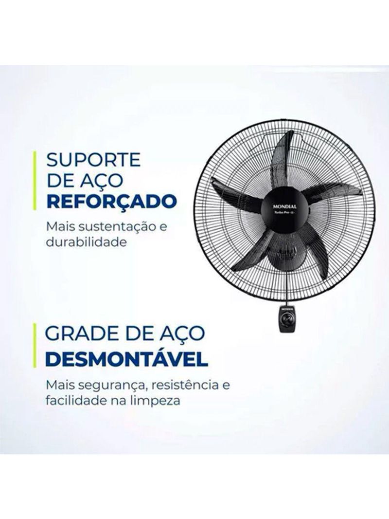 Ventilador De Parede Mondial 50cm Nvp-pro-50 220v Preto 220v