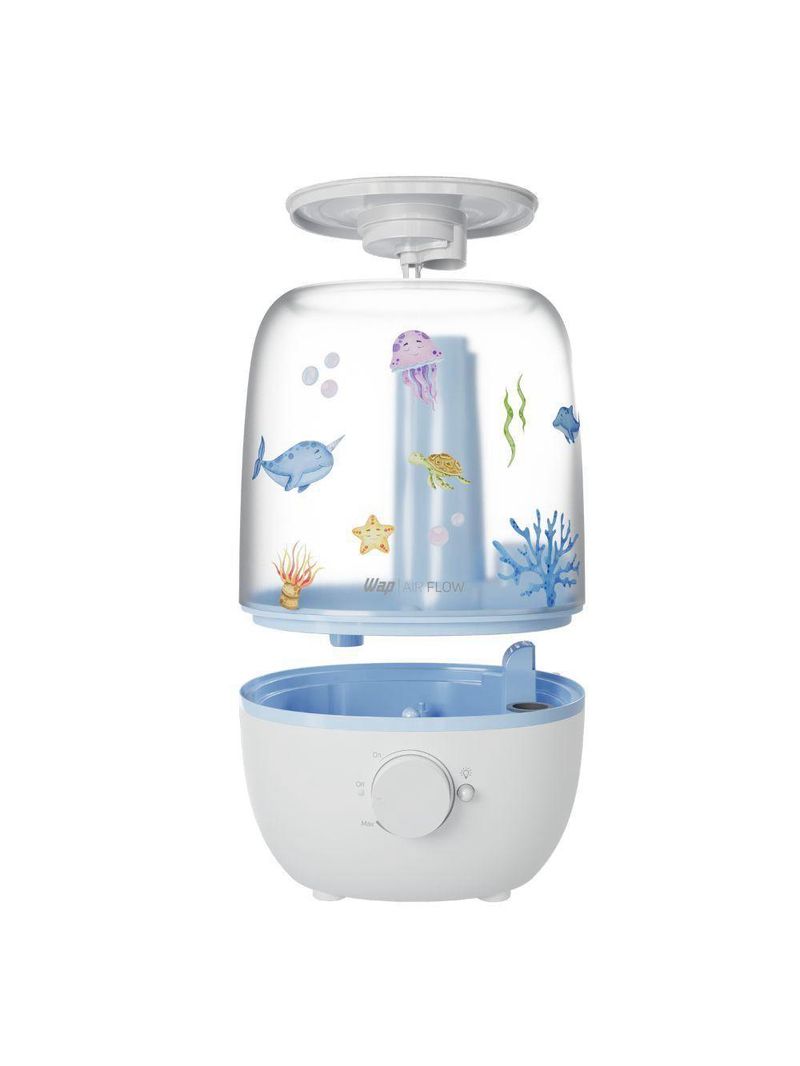 Umidificador Wap Air Flow 23 Litros Com Luminária Branco Com Azul Bivolt