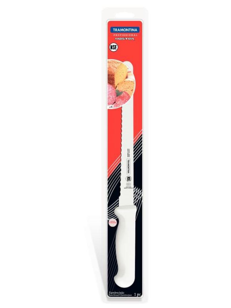 Faca fiambre inox 12 profissional branco tramontina