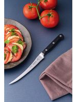 Faca tomate inox 5 century preto policarbonato tramontina