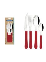 Faqueiro inox 12 peças leme vermelho tramontina