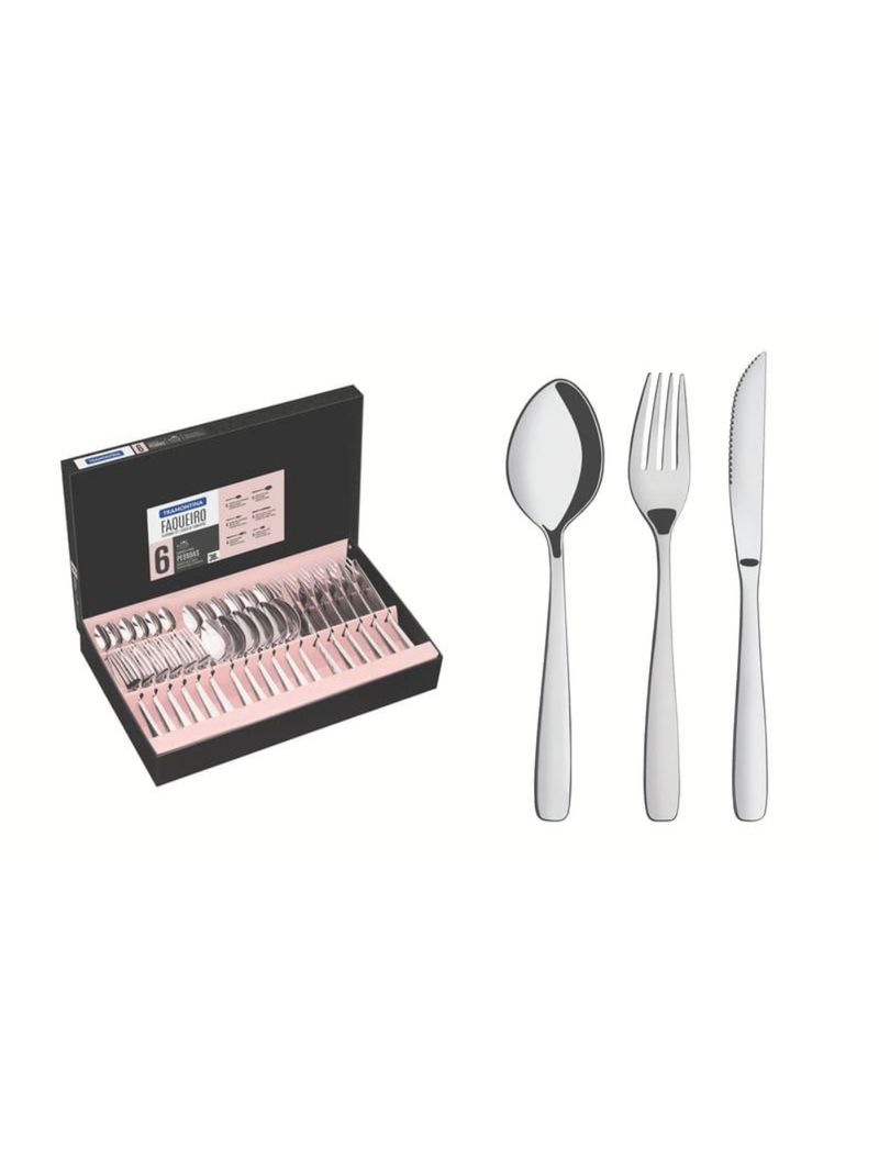Faqueiro tramontina amazonas inox facas para churrasco 36 peças