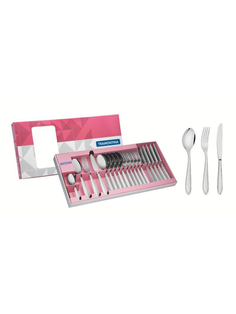 Faqueiro tramontina laguna inox com facas de mesa 24 peças