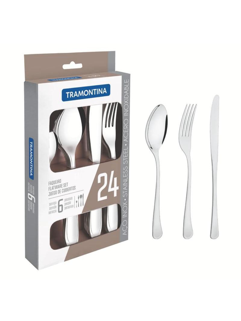 Faqueiro tramontina havana  inox 24 peças