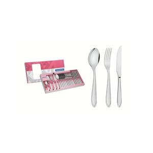 Faqueiro tramontina laguna inox com facas para churrasco 24 peças