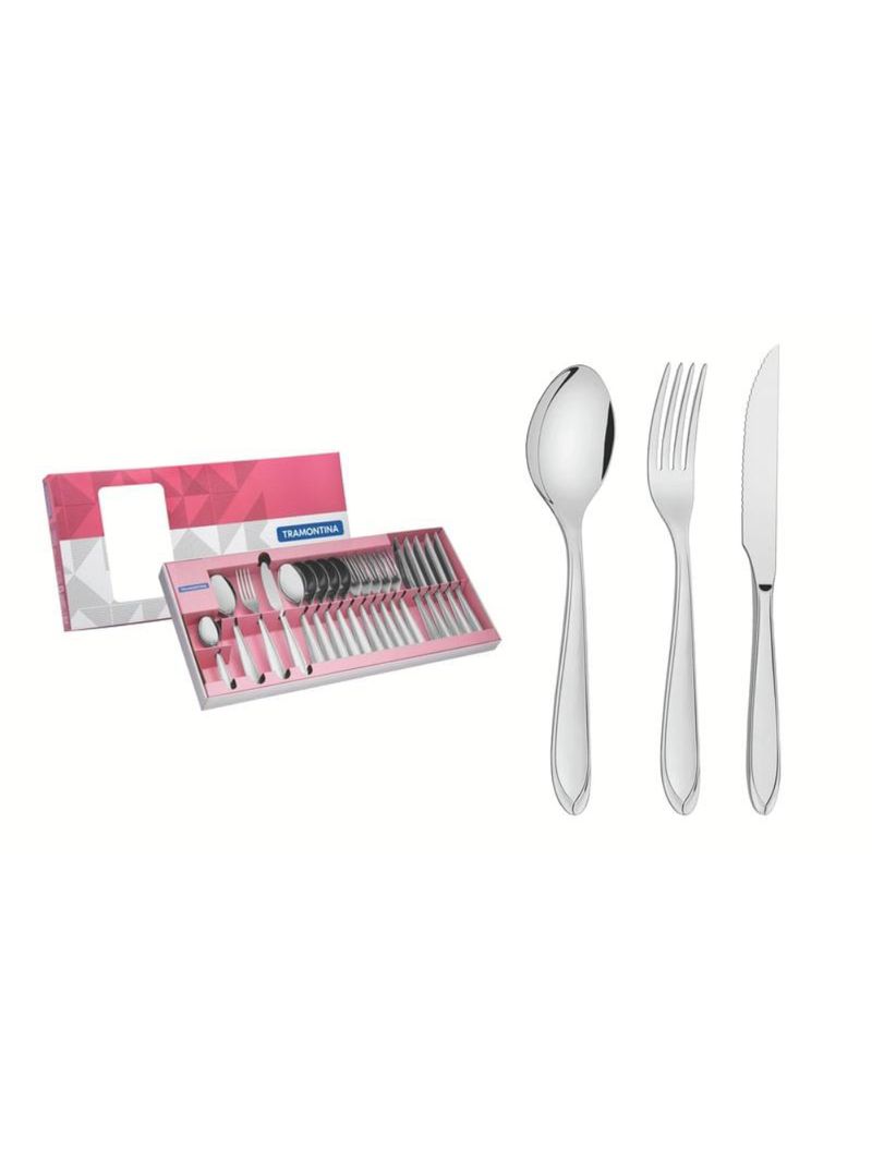 Faqueiro tramontina laguna inox com facas para churrasco 24 peças