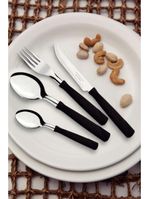 Faqueiro tramontina new kolor inox preto com gaveteiro 25 peças