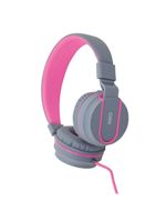 Fone de ouvido com microfone oex neon hs106 - cinza e rosa