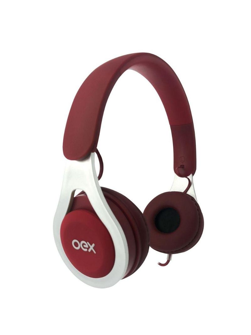 Fone de ouvido com microfone oex drop hs210 - vinho