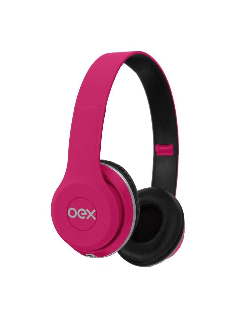 Fone de ouvido com microfone oex style hp103 - rosa