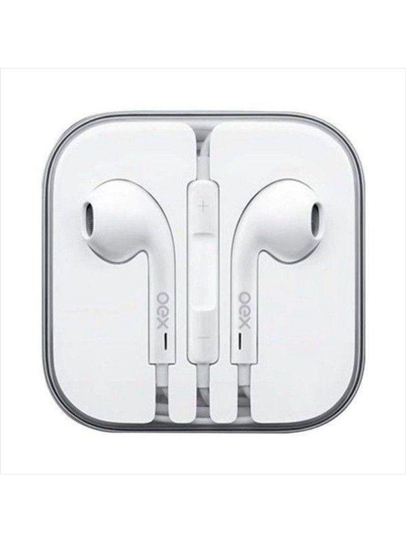 Fone de ouvido intra auricular com microfone oex colormood fn204 - branco
