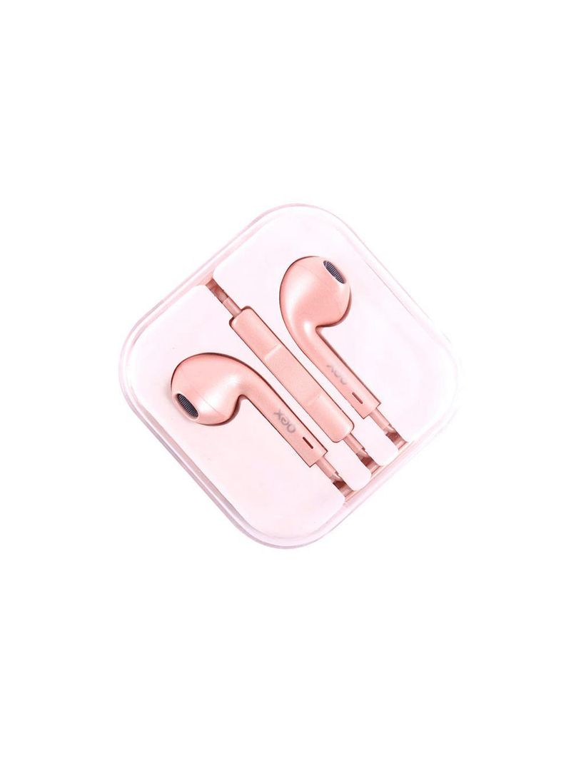 Fone de ouvido intra auricular com microfone oex colormood fn204 - rosa metalizado
