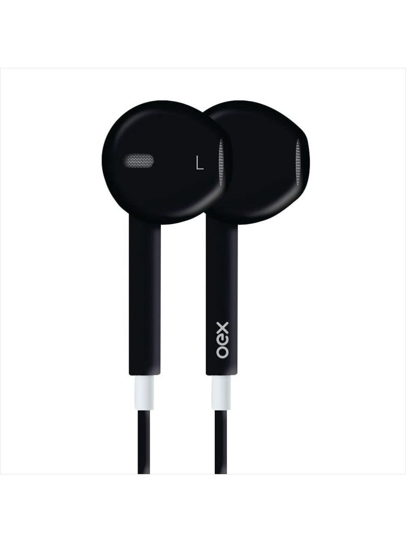 Fone de ouvido intra auricular com microfone oex colormood fn204 - preto