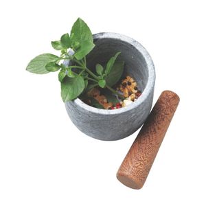 Pilão mortar tramontina organic cumaru e pedra sabão 12 cm