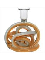 Castiçal de vidro 16x14x14cm Âmbar - Âmbar