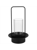 Castiçal metal 32-19-19 centímetros preto