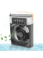 Ventilador Portátil Iluminação Umidificador Climatizador Usb De Mesa Branco