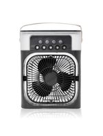 Ventilador Portátil Iluminação Umidificador Climatizador Usb De Mesa Branco