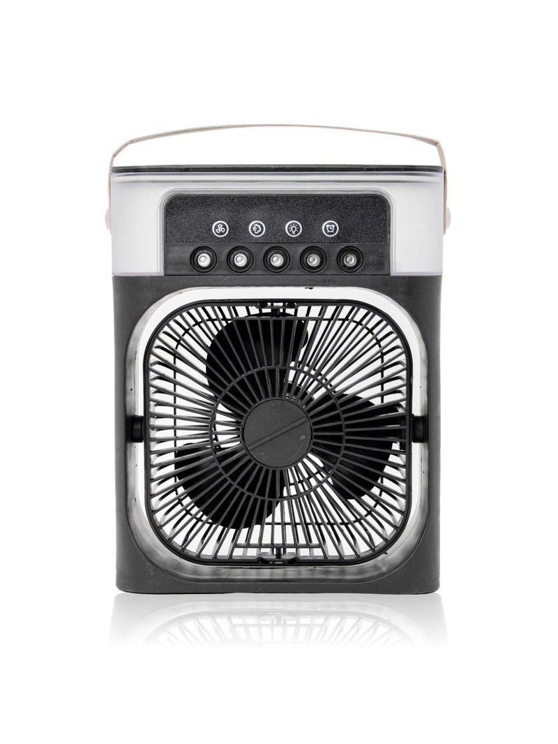 Ventilador Portátil Iluminação Umidificador Climatizador Usb De Mesa Branco