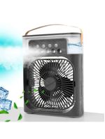Ventilador Portátil Iluminação Umidificador Climatizador Usb De Mesa Branco