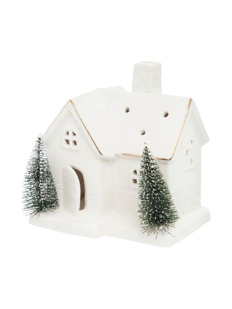 Adorno casinha home style led joy family 12 cm