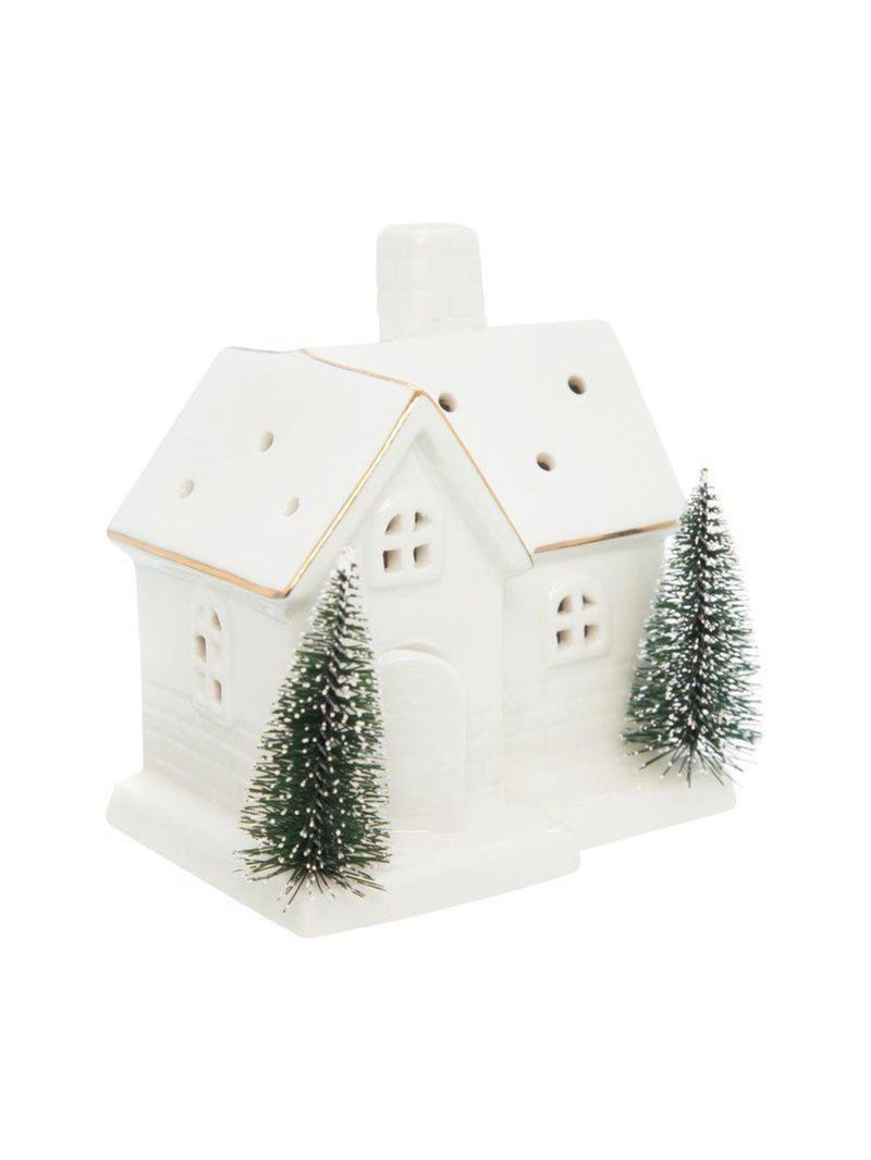 Adorno casinha home style led joy family 12 cm