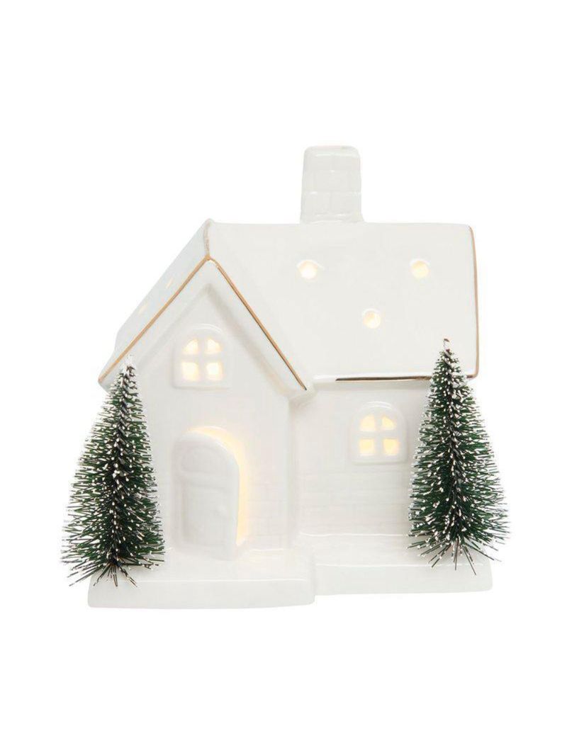 Adorno casinha home style led joy family 12 cm