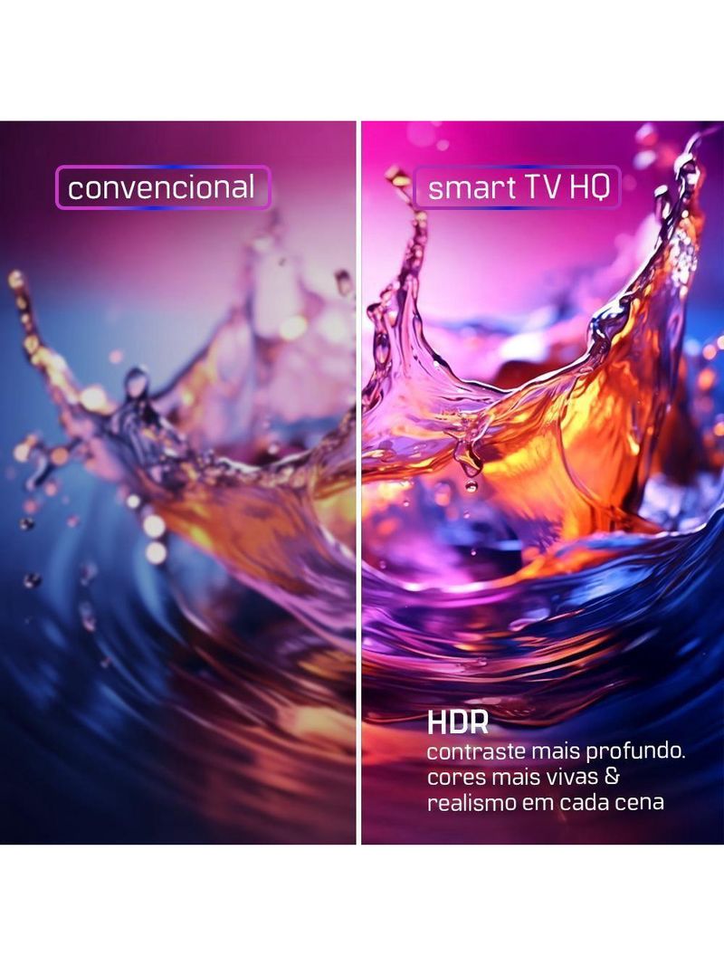 Smart Hq 60 4k Tela Sem Bordas Design Slim Hqs60nkhm