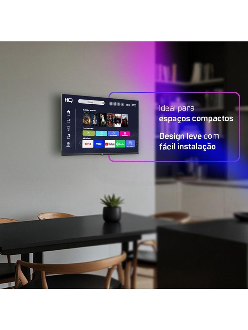 Smart HQ 24 HD Tela Sem Bordas Sistema Design Slim HQS24NKHM Bivolt