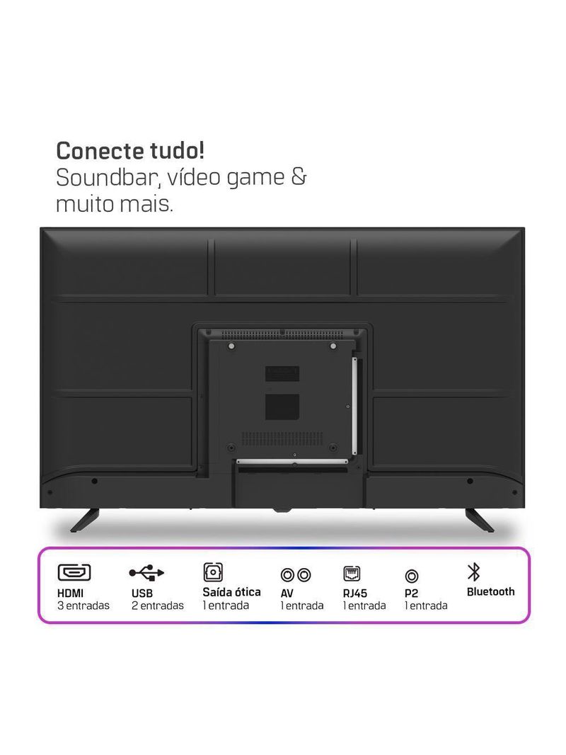 Smart HQ 40 Full Hd Tela Sem Bordas 12 Design Slim HQS40NKHM