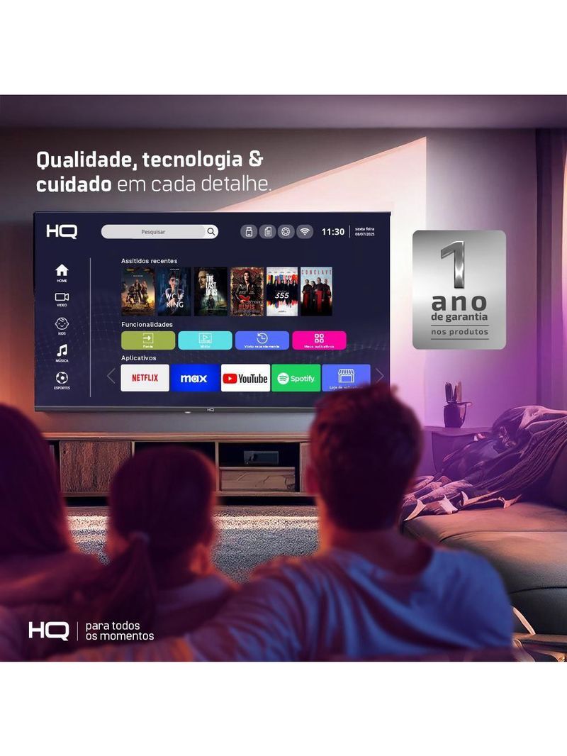 Smart HQ 40 Full Hd Tela Sem Bordas 12 Design Slim HQS40NKHM