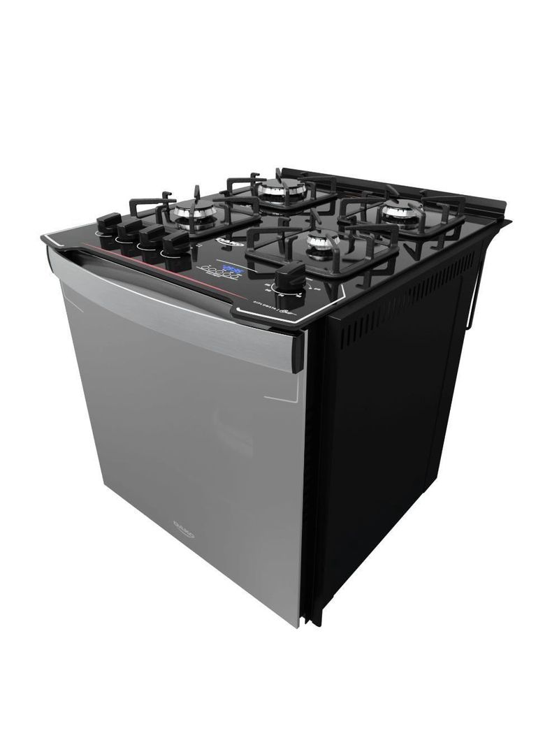 Fogão De Embutir 4B Preto Dako Grill Style Bivolt