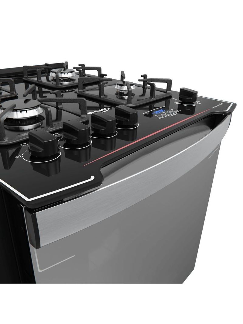 Fogão De Embutir 4B Preto Dako Grill Style Bivolt