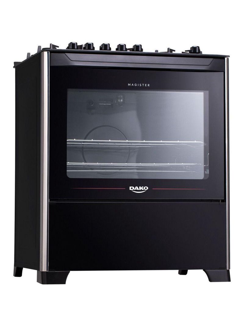 Fogão 5 Bocas Dako Magister Preto Tripla Chama Bivolt