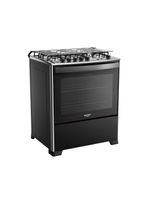 Fogão 5 Bocas Preto Com Mesa De Inox Dako Magister Bivolt
