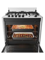 Fogão 5 Bocas Preto Com Mesa De Inox Dako Magister Bivolt