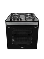 Fogão De Embutir 4B Preto Com Mesa De Vidro Dako Bivolt