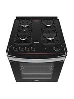 Fogão De Embutir 4B Preto Com Mesa De Vidro Dako Bivolt