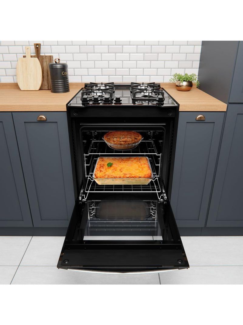 Fogão De Embutir 4B Preto Com Mesa De Vidro Dako Bivolt