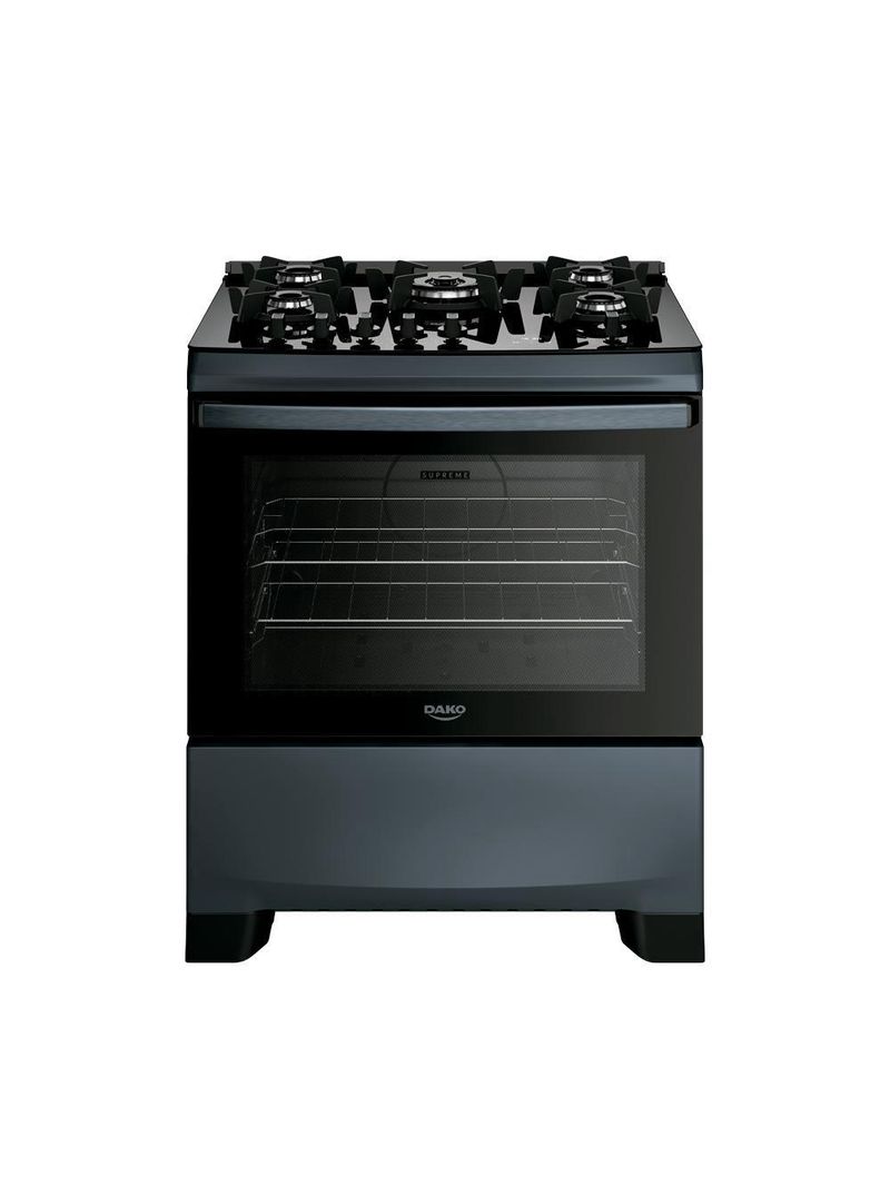 Fogão 5 Bocas Dako Supreme Timer Digital Titânio Bivolt