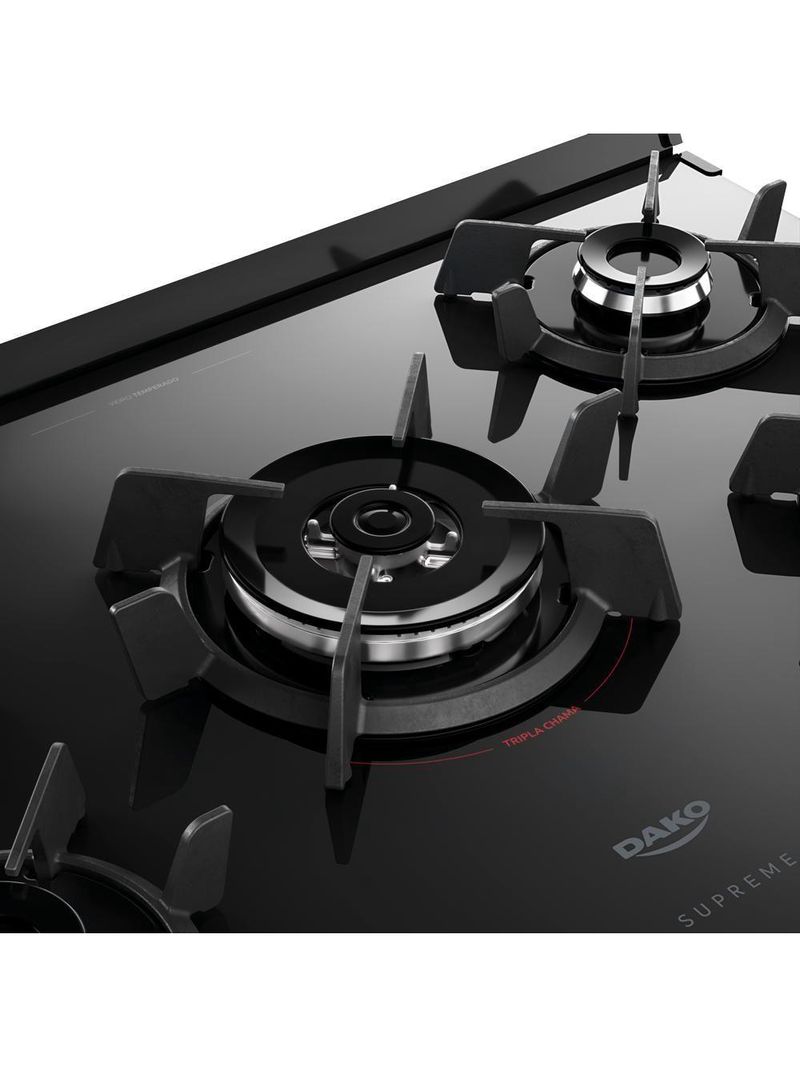 Fogão 5 Bocas Dako Supreme Timer Digital Titânio Bivolt