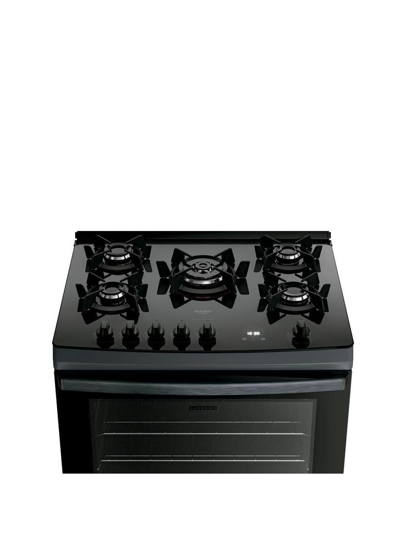 Fogão 5 Bocas Dako Supreme Timer Digital Titânio Bivolt